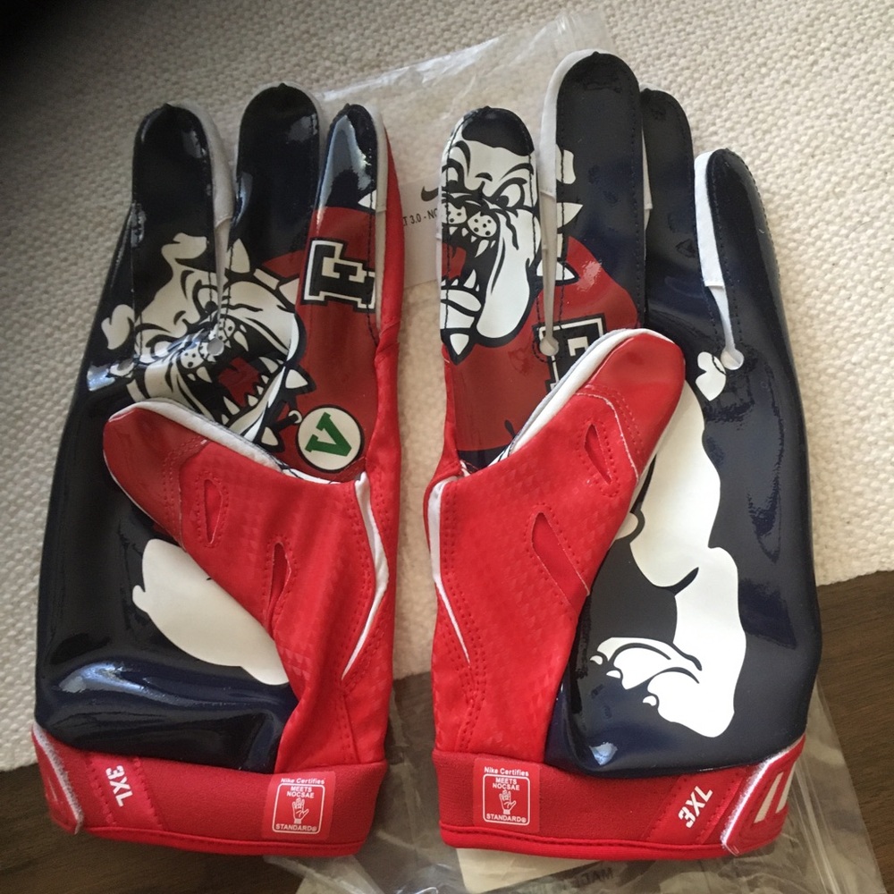 Fresno state Nike football gloves